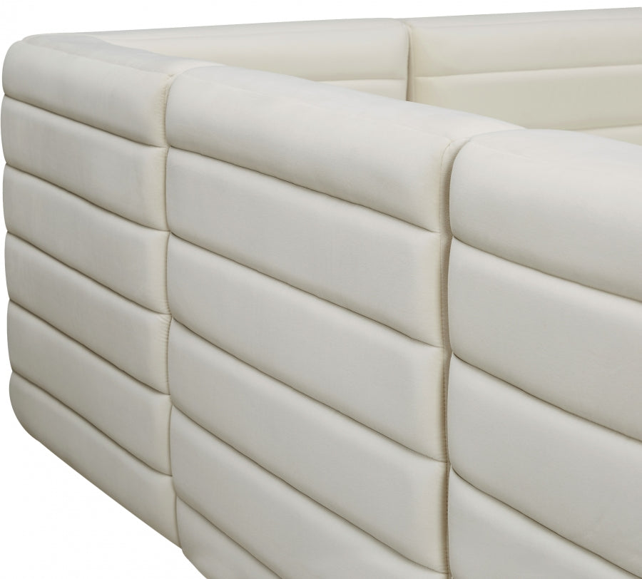 Quincy 95" Velvet Upholstered Comfort 5pc. Modular Sectional