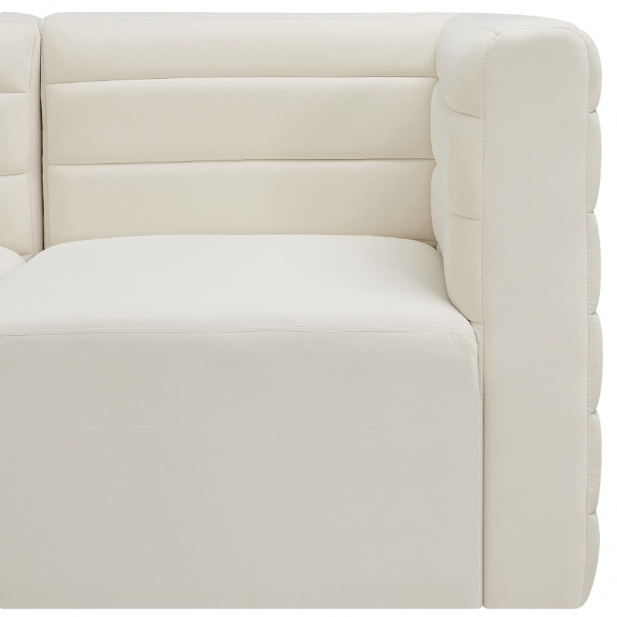 Quincy 95" Velvet Upholstered Comfort 5pc. Modular Sectional