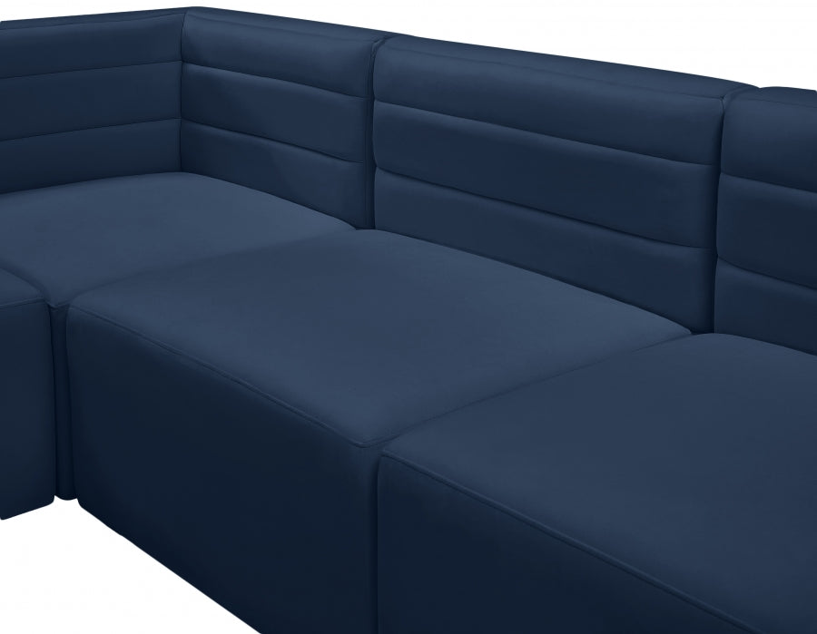 Quincy 95" Velvet Upholstered Comfort 5pc. Modular Sectional