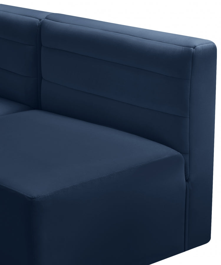 Quincy 95" Velvet Upholstered Comfort 5pc. Modular Sectional