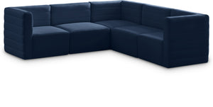 Quincy 95" Velvet Upholstered Comfort 5pc. Modular Sectional