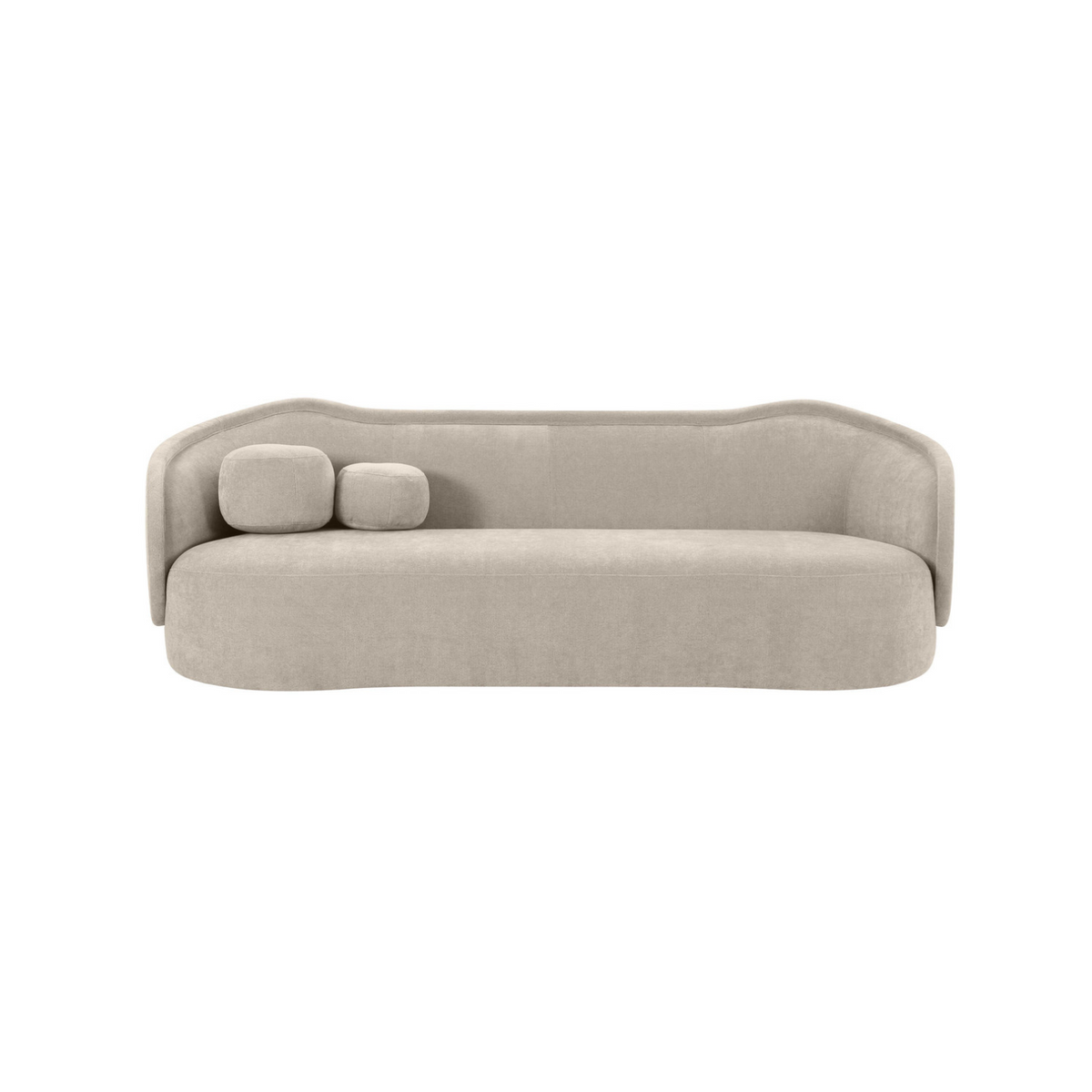 Circe Taupe Textured Velvet Sofa