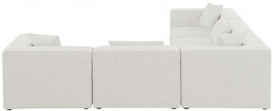 Cube 108" Fabric Upholstered 5pc Modular Sectional Cream
