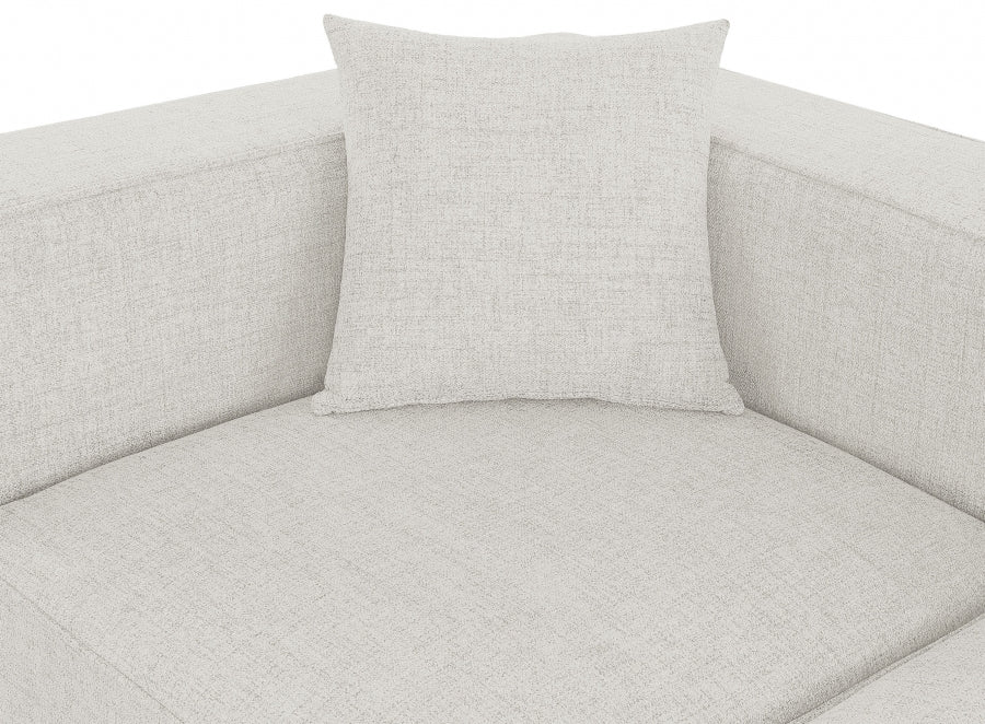 Cube 108" Fabric Upholstered 5pc Modular Sectional Cream