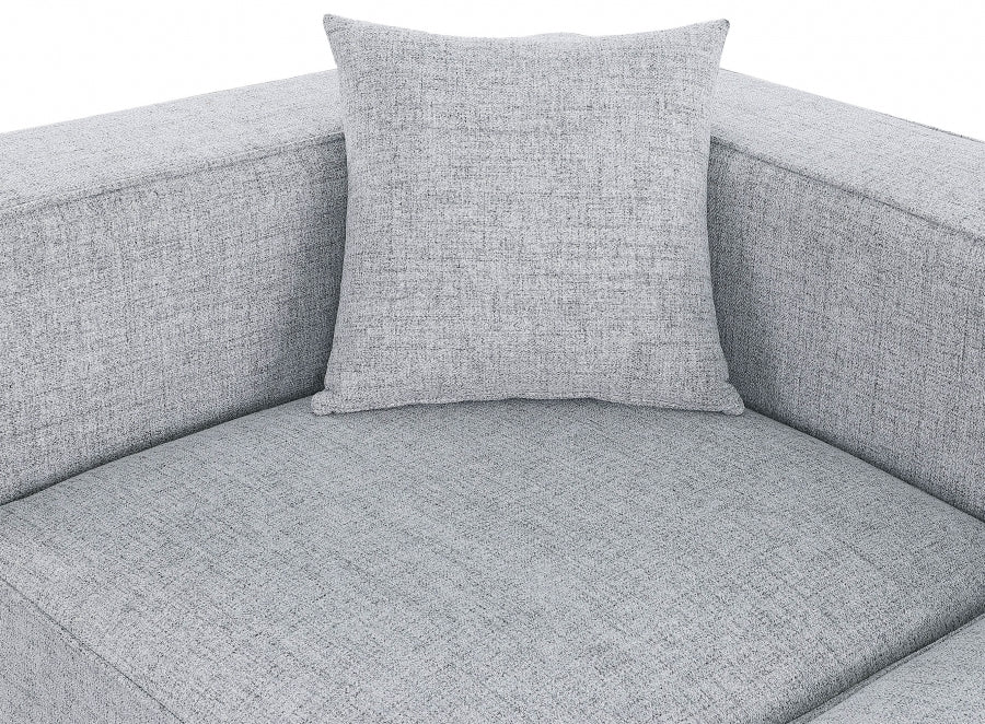 Cube 108" Fabric Upholstered 5pc Modular Sectional Grey
