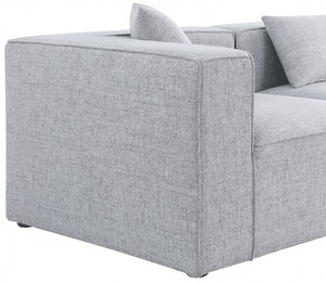Cube 108" Fabric Upholstered 5pc Modular Sectional Grey