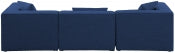 Cube 108" Fabric Upholstered 3pc. Modular Sofa