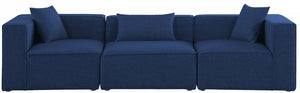 Cube 108" Fabric Upholstered 3pc. Modular Sofa