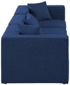 Cube 108" Fabric Upholstered 3pc. Modular Sofa