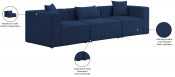 Cube 108" Fabric Upholstered 3pc. Modular Sofa