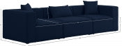 Cube 108" Fabric Upholstered 3pc. Modular Sofa