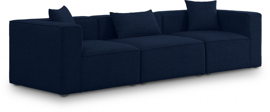 Cube 108" Fabric Upholstered 3pc. Modular Sofa
