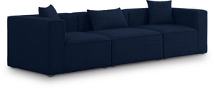Cube 108" Fabric Upholstered 3pc. Modular Sofa
