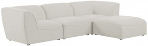 Miramar 109" Linen Textured Fabric Upholstered 4pc. Modular Sectional