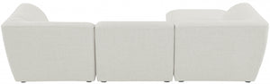 Miramar 109" Linen Textured Fabric Upholstered 4pc. Modular Sectional