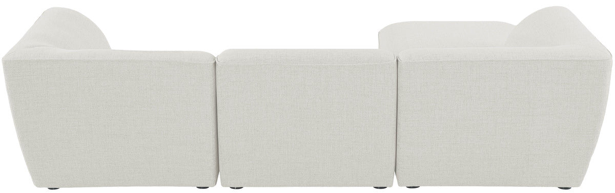 Miramar 109" Linen Textured Fabric Upholstered 4pc. Modular Sectional