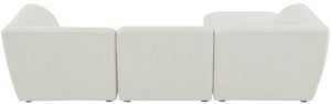 Miramar 109" Linen Textured Fabric Upholstered 4pc. Modular Sectional