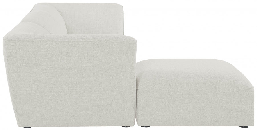 Miramar 109" Linen Textured Fabric Upholstered 4pc. Modular Sectional