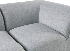 Miramar 109" Linen Textured Fabric Upholstered 5pc. Modular Sectional Grey