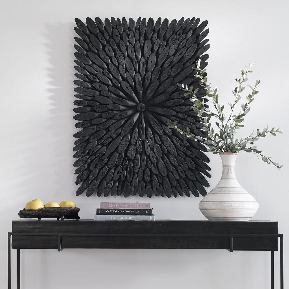 Bahama Wood Wall Decor Black