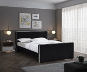 Battan Velvet Bed Black