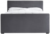 Battan Velvet Bed Grey