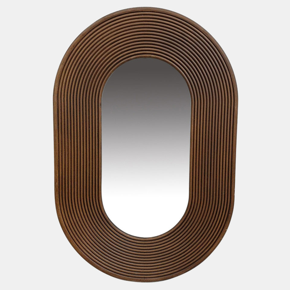 Baldwin 36&quot; Ribbed Wood Wall Mirror