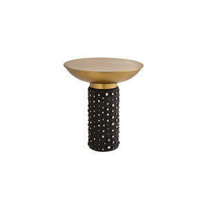 Blaze Glass and Brass Side Table