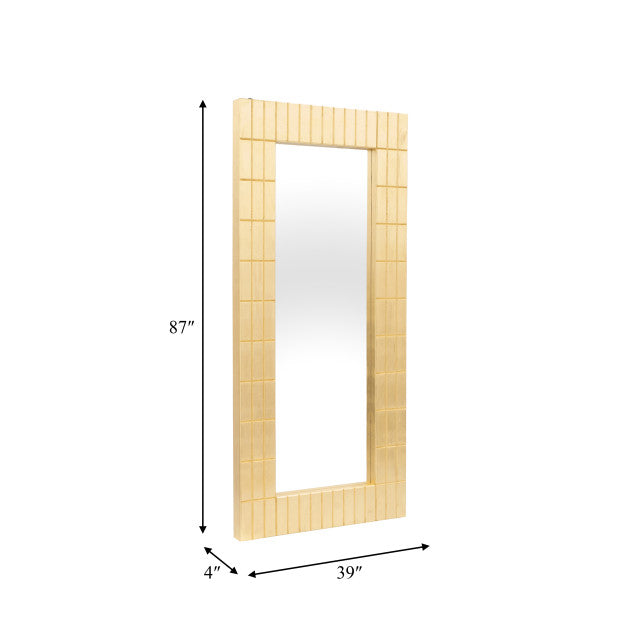 39x87, Gold Bars Rectangular Mirror