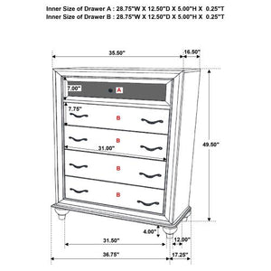 Elise 5-Drawer Chest