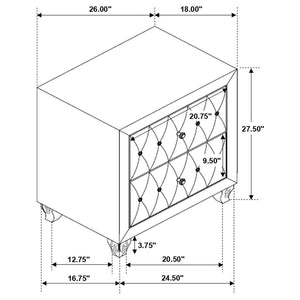 Kensington 2-Drawer Nightstand