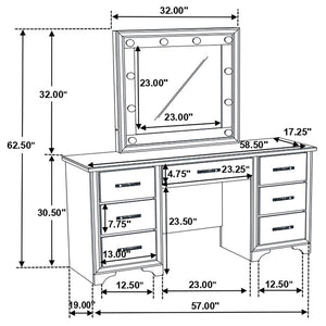 Callahan Vanity Table & Mirror