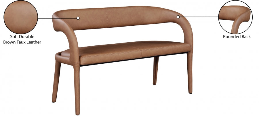 Sylvester Faux Leather Bench