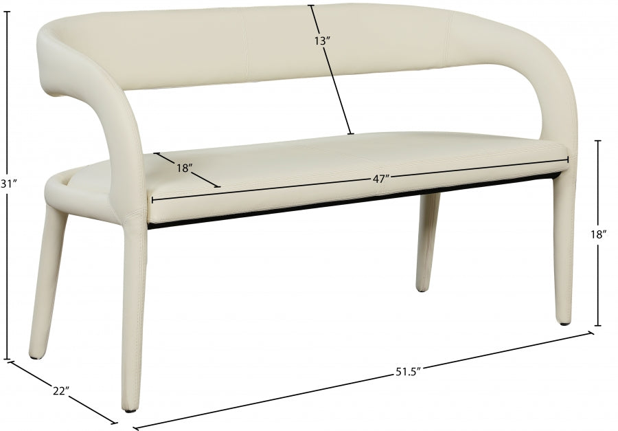 Sylvester Faux Leather Bench