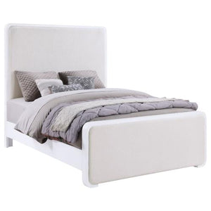 Breeze Panel Bed White And Beige