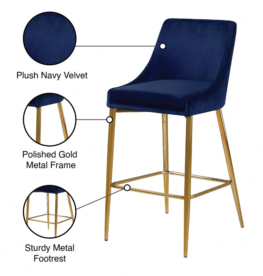 Karina Velvet Counter Stool