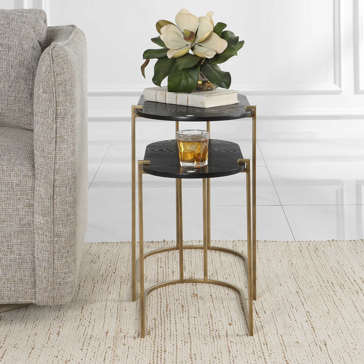 AZTEC NESTING TABLES, S/2