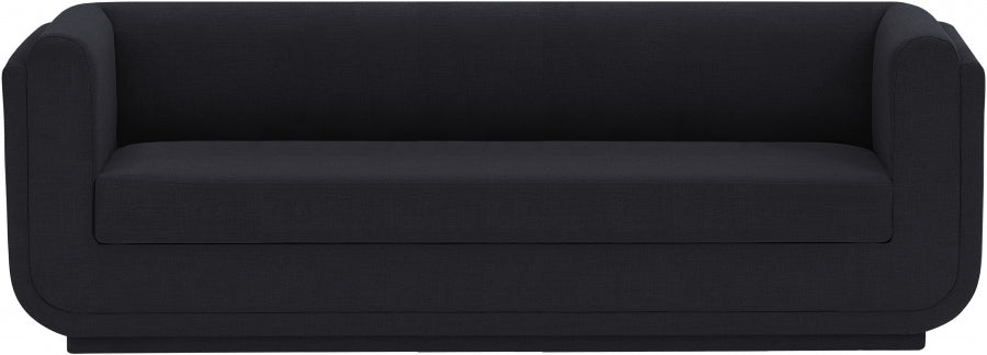 Kimora 86.5" Linen Textured Fabric Upholstered Sofa