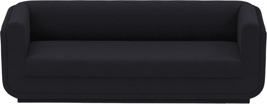 Kimora 86.5" Linen Textured Fabric Upholstered Sofa