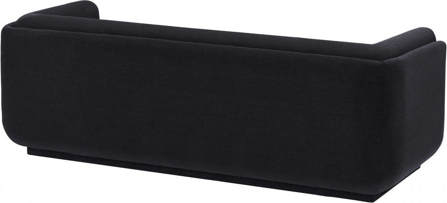 Kimora 86.5" Linen Textured Fabric Upholstered Sofa