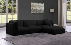 Ease 114" Fabric Upholstered 4pc. Modular Sectional