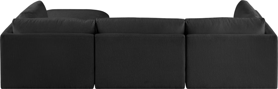Ease 114" Fabric Upholstered 4pc. Modular Sectional