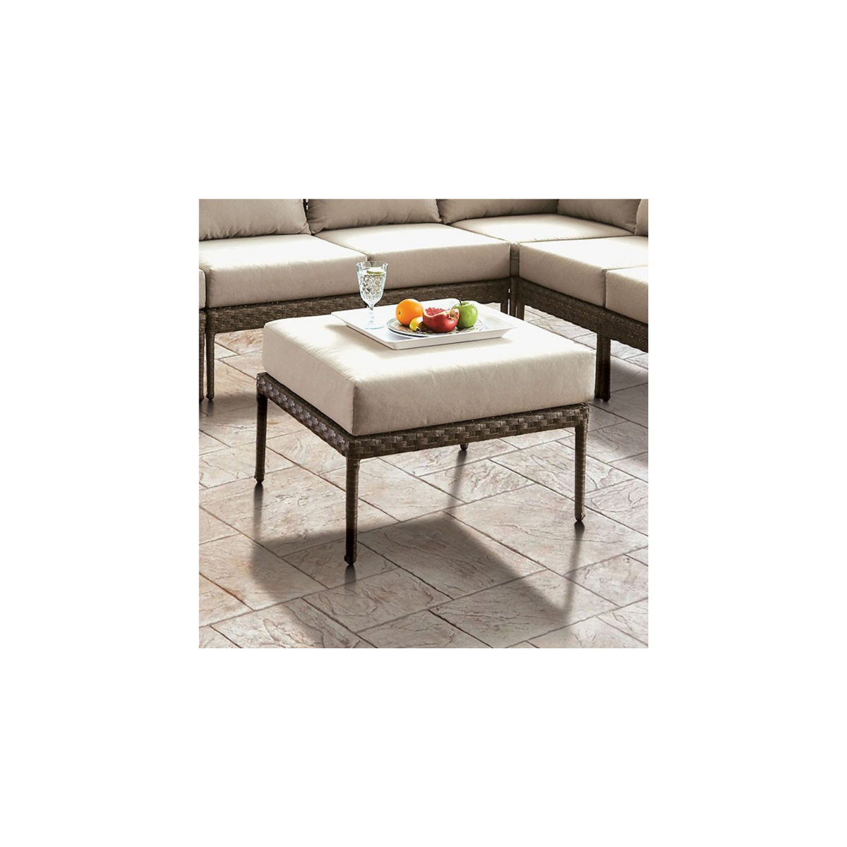 Aleisha Outdoor Patio Ottoman