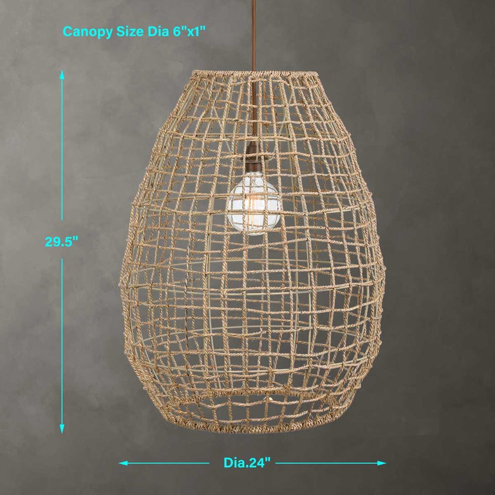 Cross Weave 1 Lt Pendant