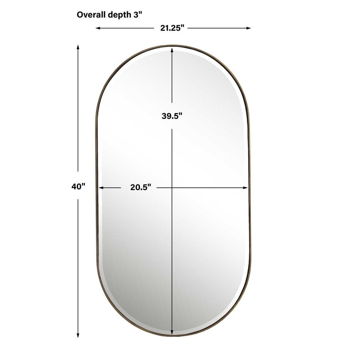 Lago Oval Mirror Gold