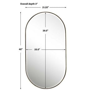 Lago Oval Mirror Gold