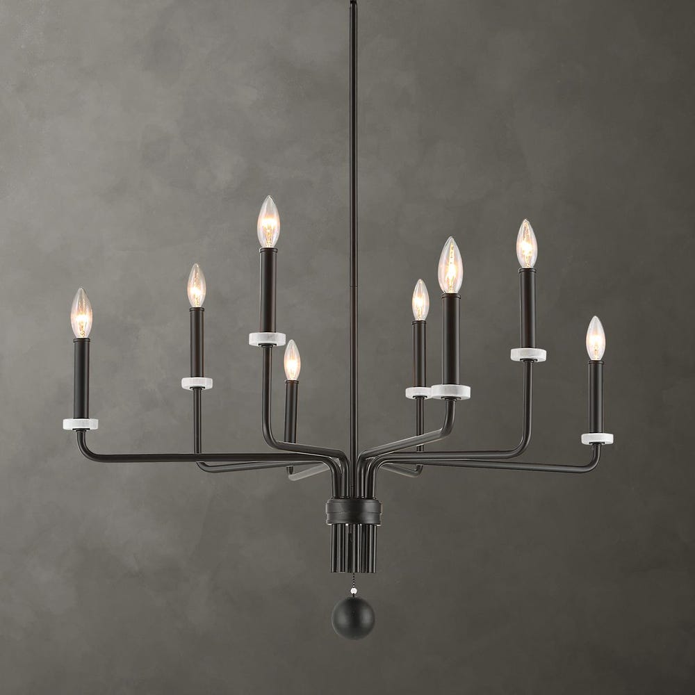 Ebony Elegance 8 Lt Chandelier