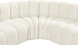 Arc 127" Velvet Upholstered 5pc. Modular Sectional