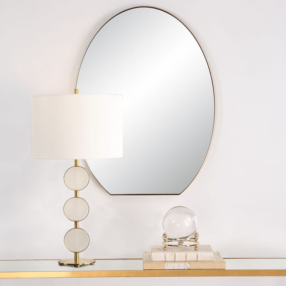 Cabell Oval Mirror Brass