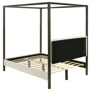 Measured Canopy Bed Vanilla And Black